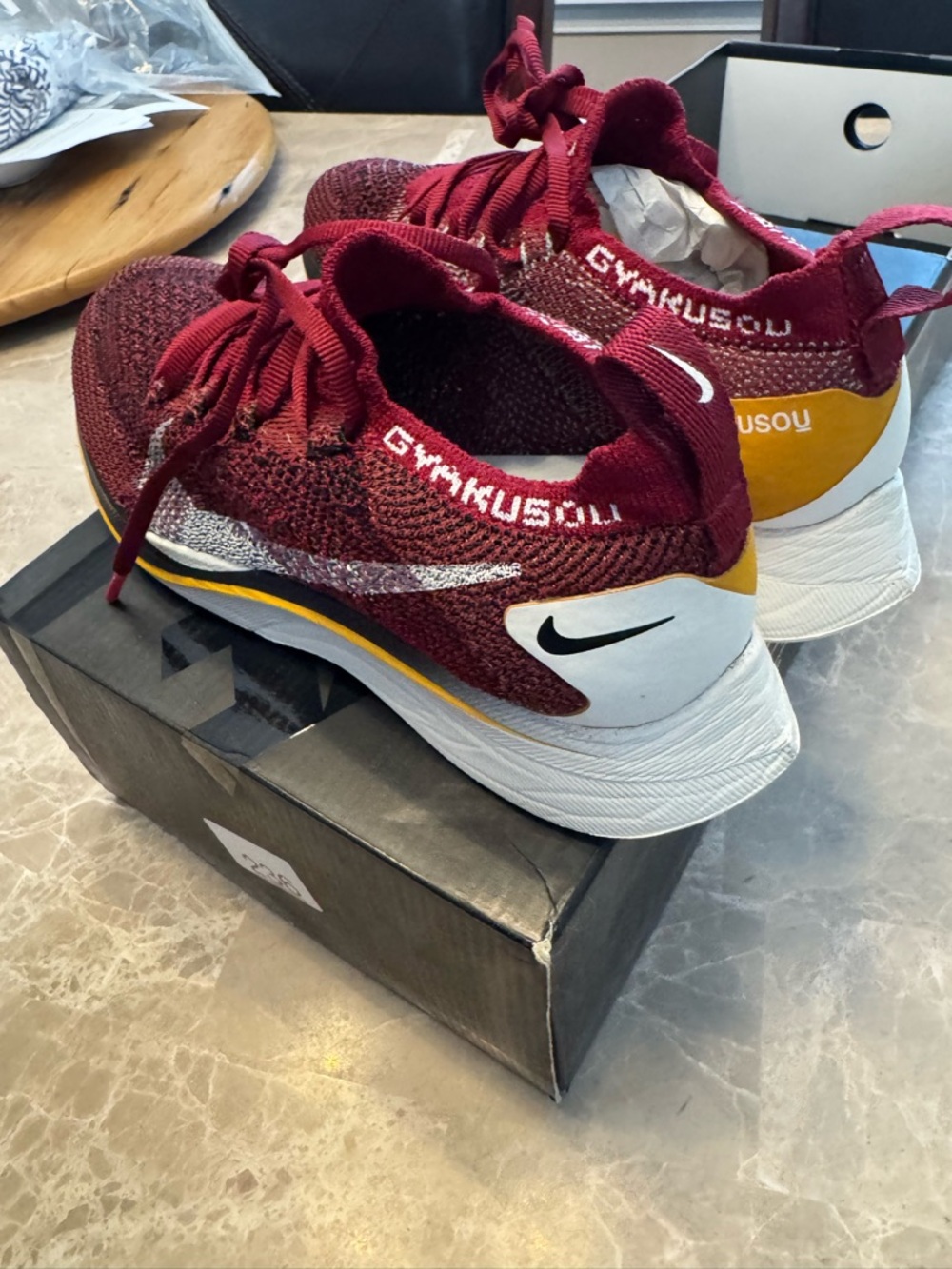 Nike Vaporfly 4% Flyknit Gyakusou Men's 4 / Women's 5.5 Team Red AV7998-600 - Picture 11 of 14